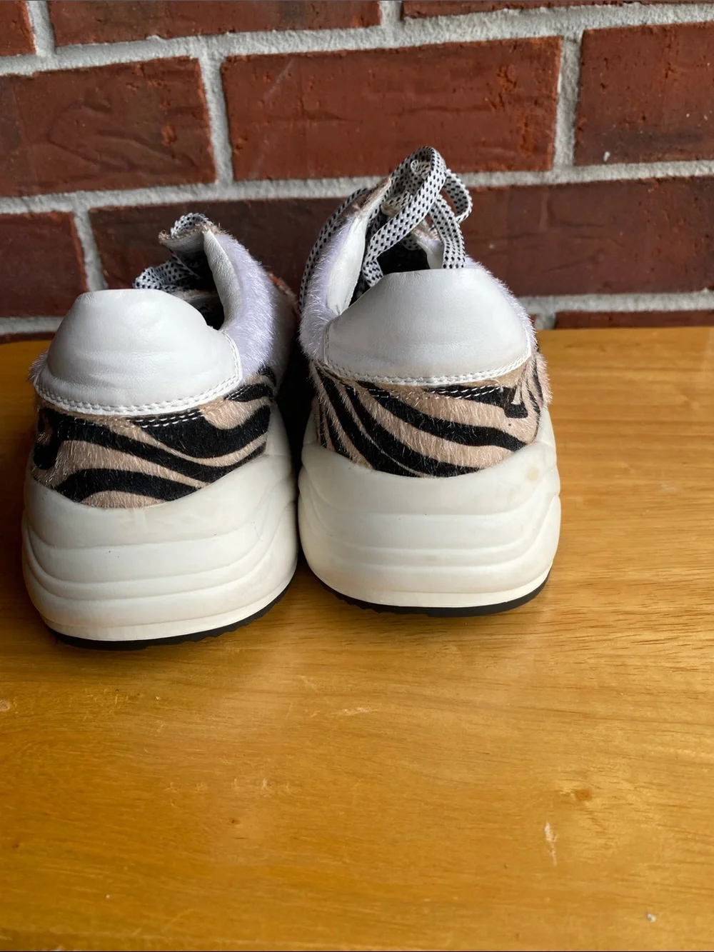 Women's Leopard Print Sneakers with Bright Orange Mesh Accents